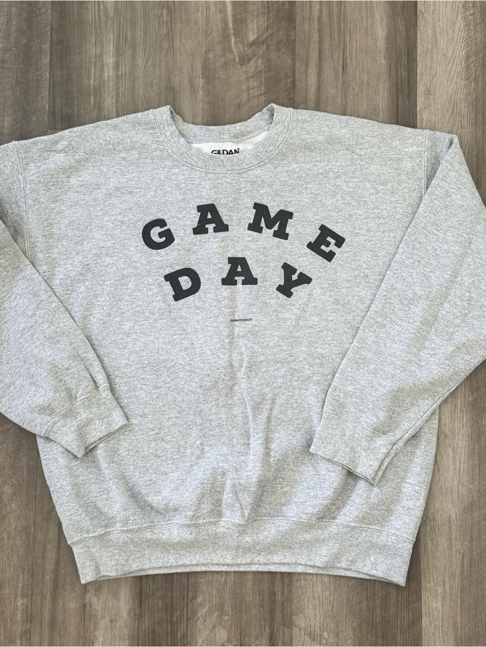Gildan Gray Logo DryBlend Crewneck Sweatshirt